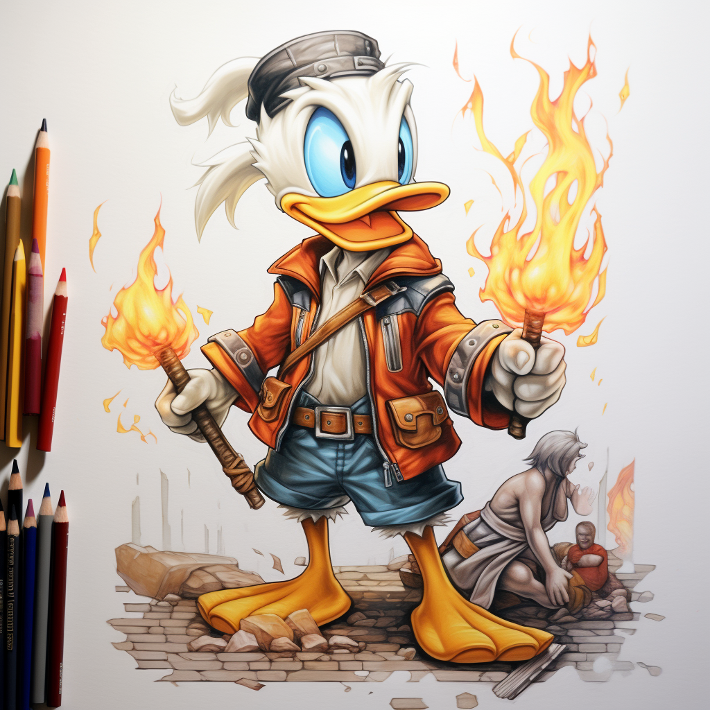 Donald Duck Comics Characters Drawings