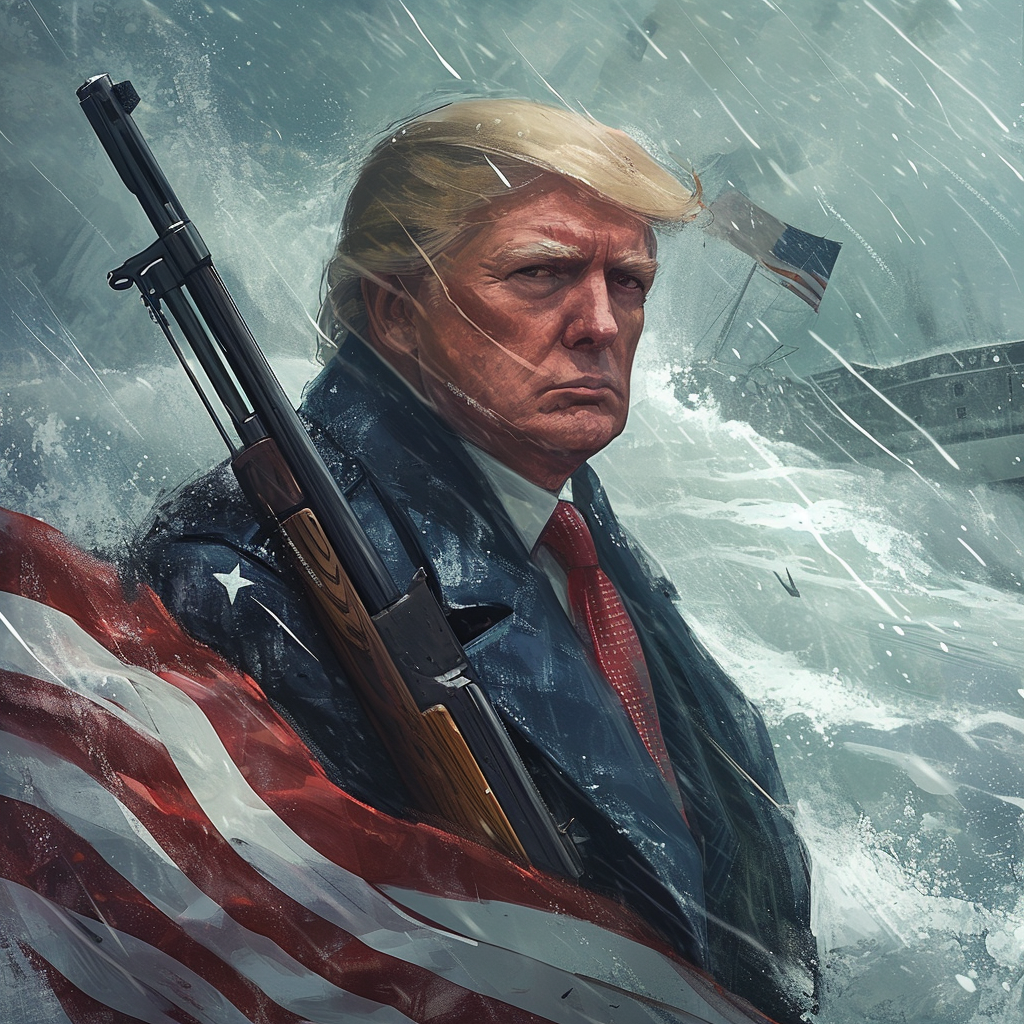 Donald Trump in Arctic Storm with Nordic Onghouse and M1 Garand