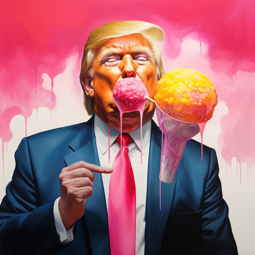 Image of Donald Trump Eating Bomb Pop