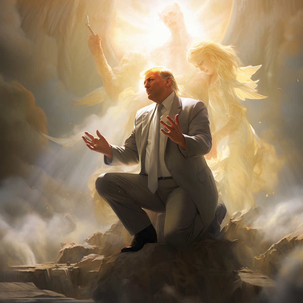 Donald Trump seeking forgiveness from Christ