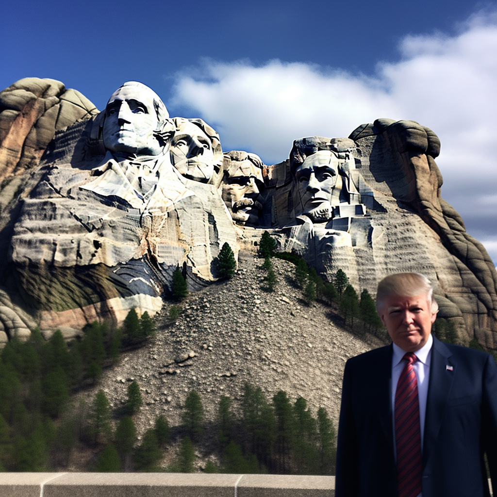 Donald Trump on Mount Rushmore