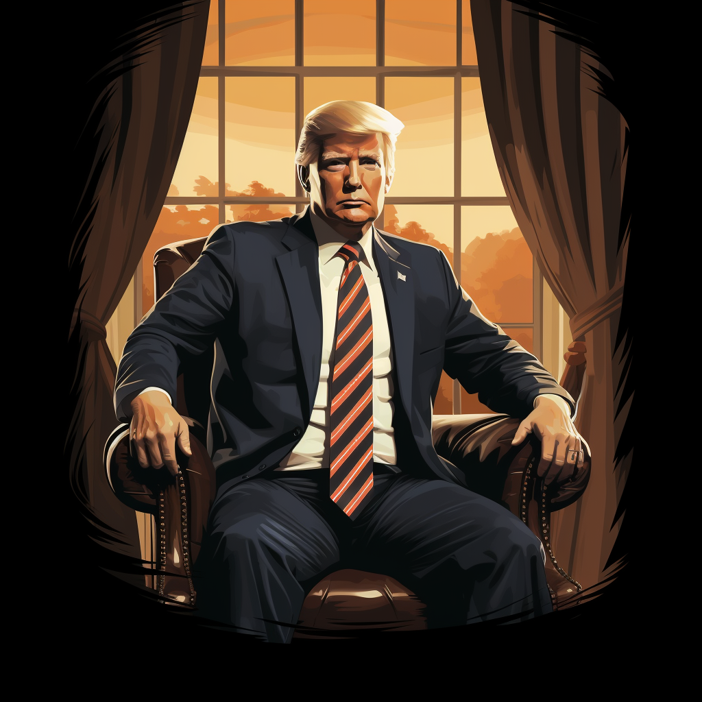 Donald Trump Oval Office Tee Shirt Vector