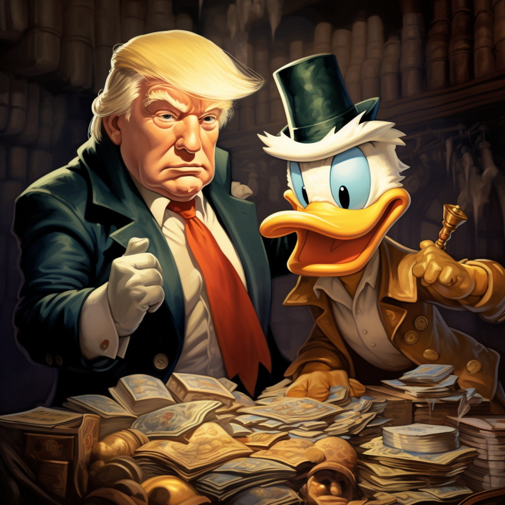 Donald Trump Scrooge McDuck Treasure Hunt Adventure