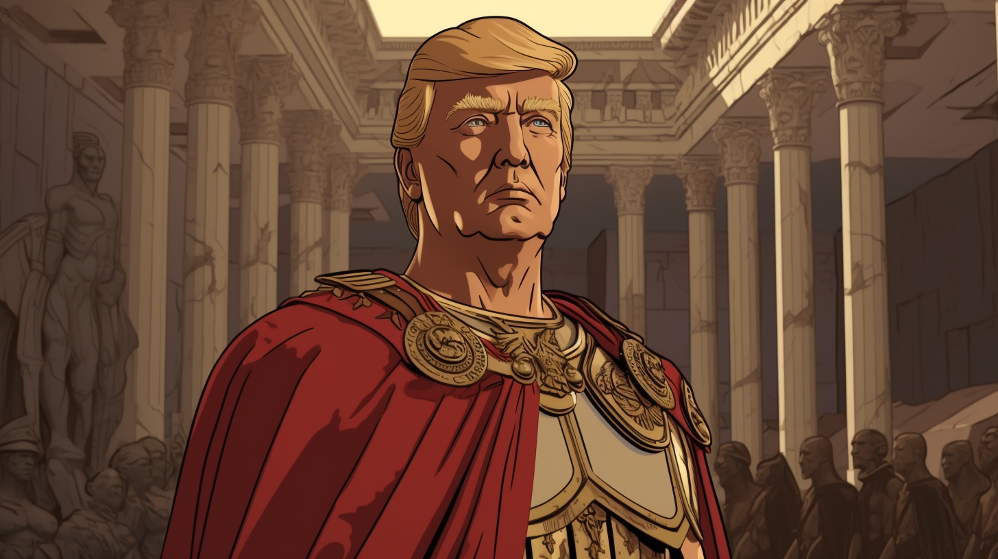 Donald Trump visiting Roman Empire