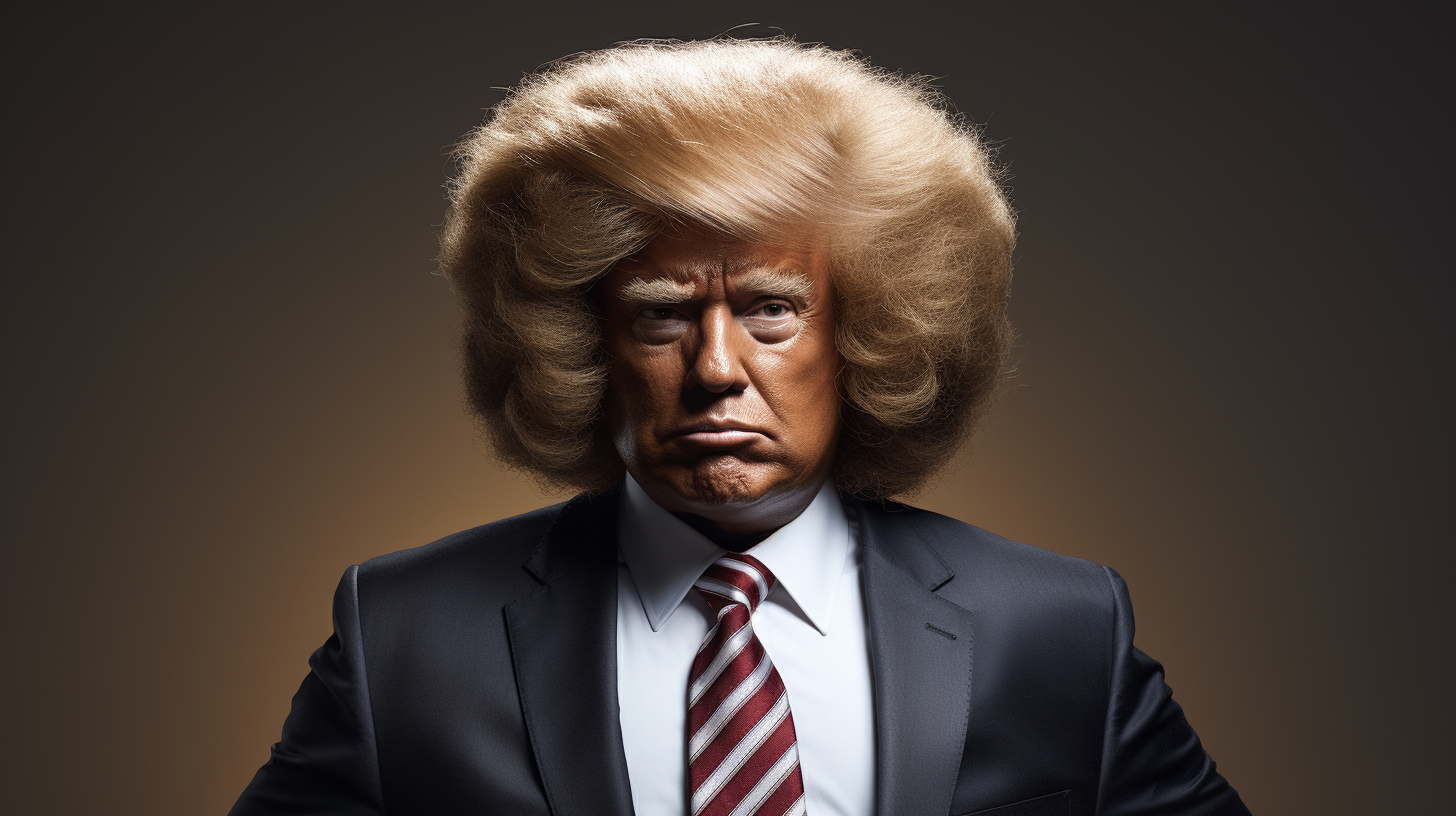 Donald Trump with Afro Image