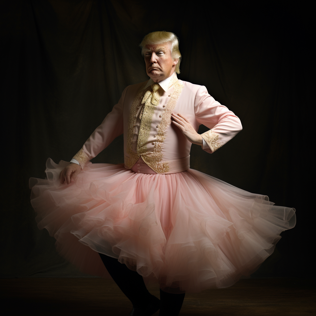 Image of Donald Trump as a Ballerina