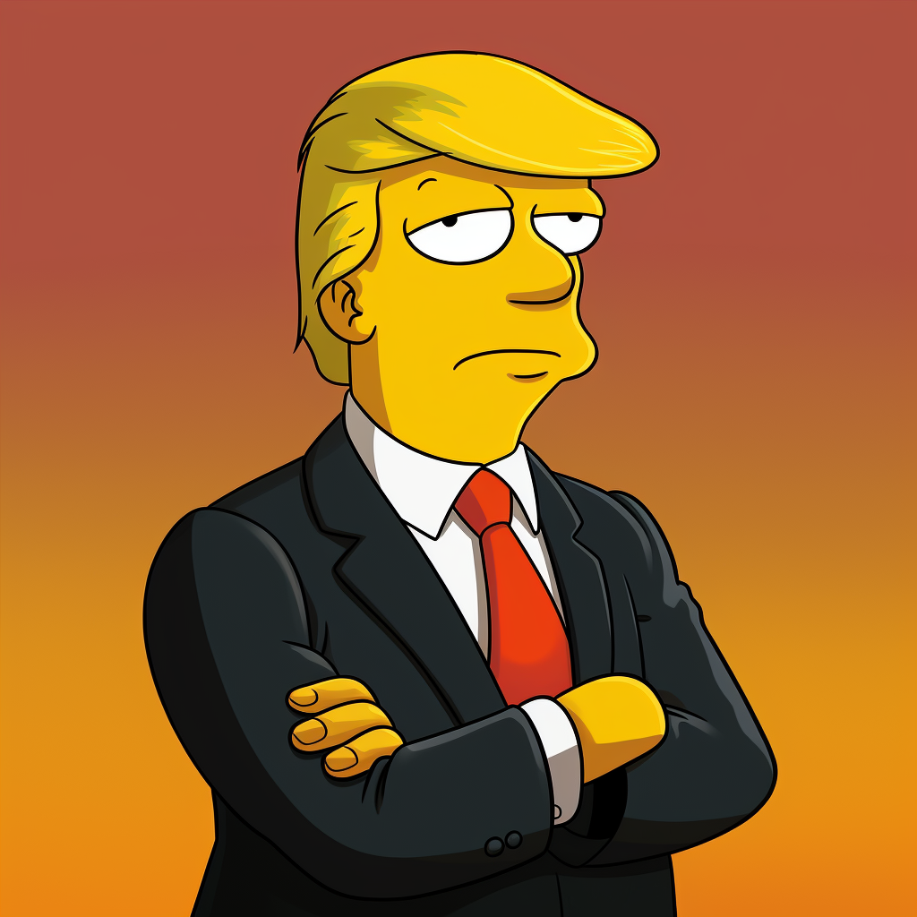 Donald Trump Simpsons Character Icon