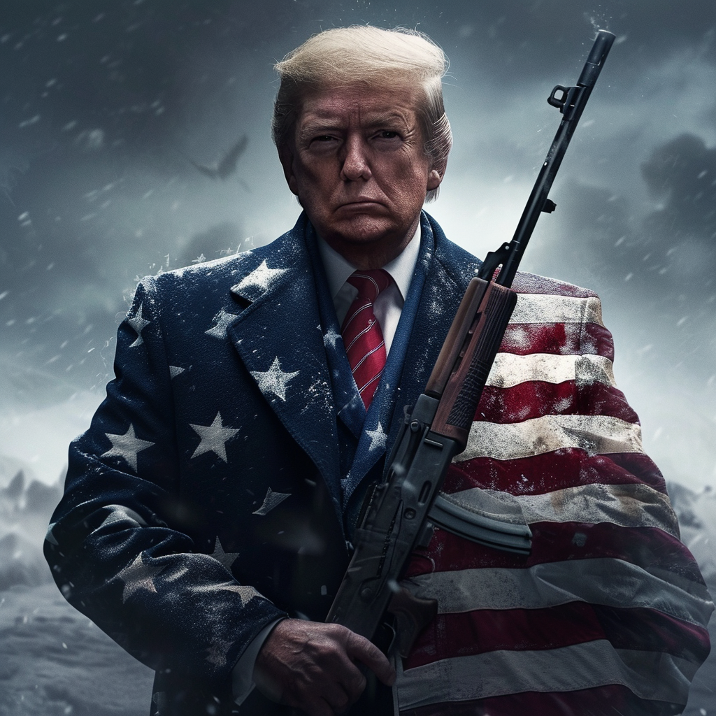 Donald Trump holding M1 Garand in Arctic