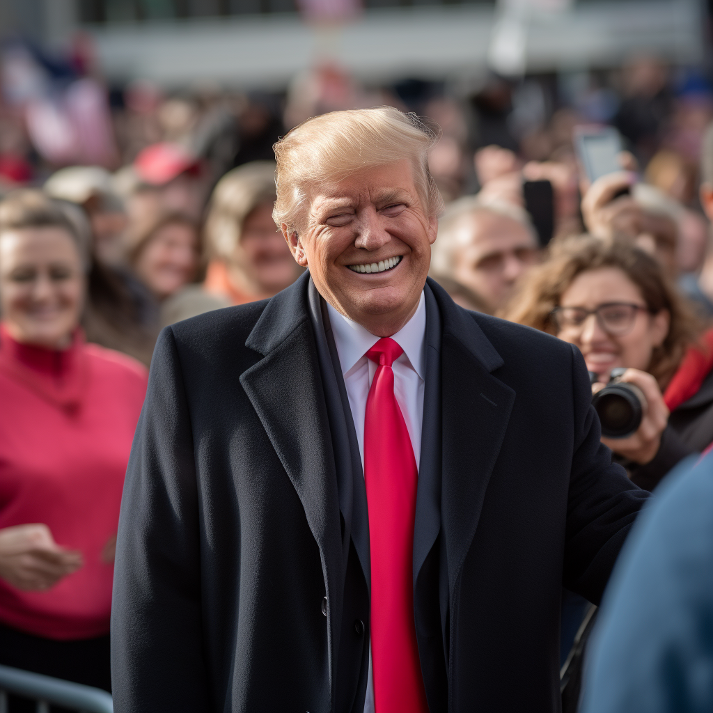 Donald Trump smiling at public event