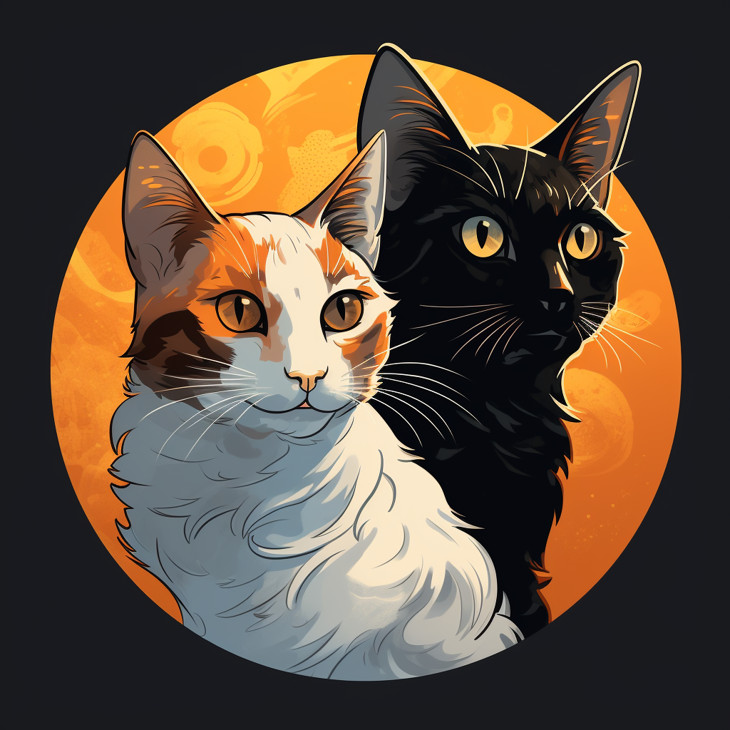 Comic-style tattoo of Donnie and Darko, my cats