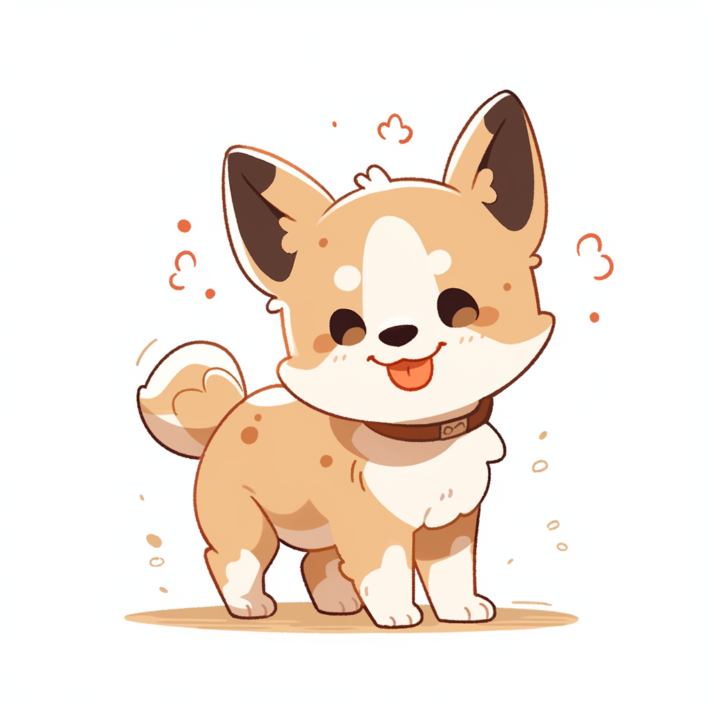 Cute cattle dog character design