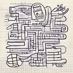 Fun doodle pattern created with ballpoint on paper.