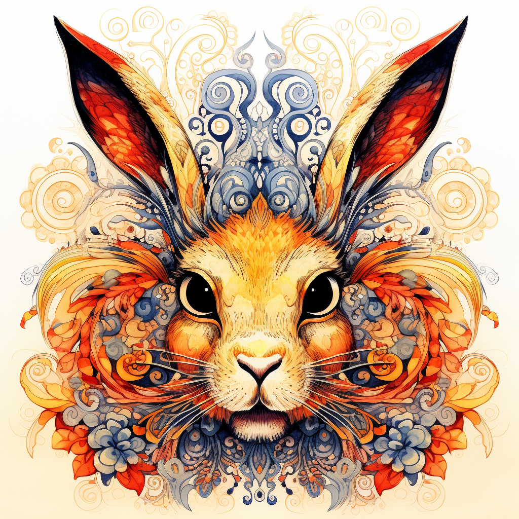 Doodle Rabbit Illustration