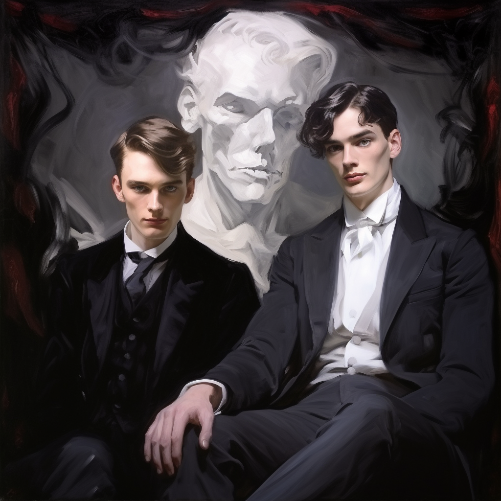 Romantic Haunted Male Couple Dorian Gray God of Death