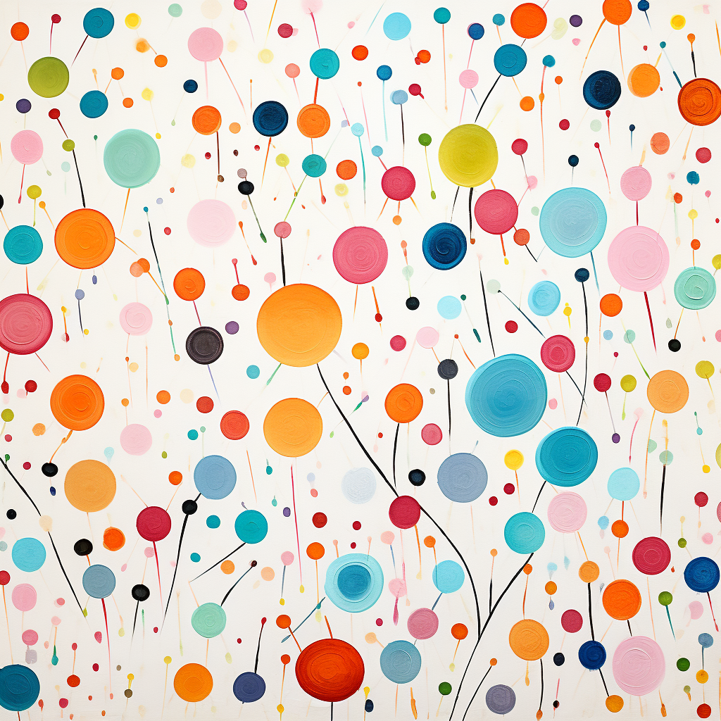 Colorful dots design pattern art