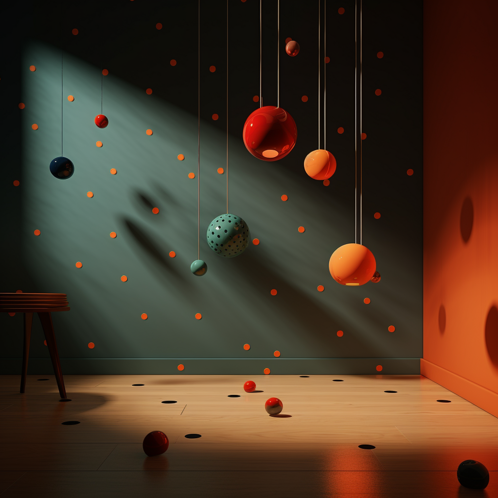 Photorealistic dots lighting enhancing an image