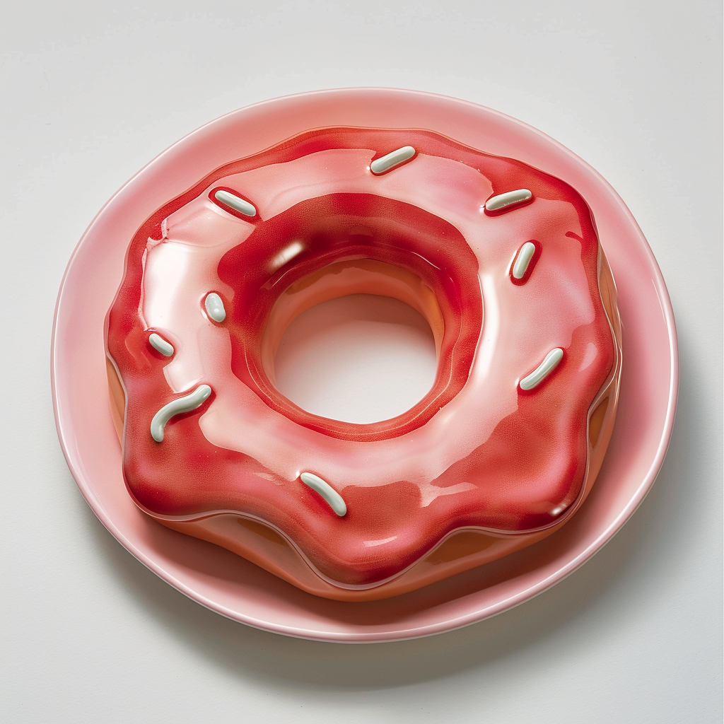 Round plate in doughnut shape