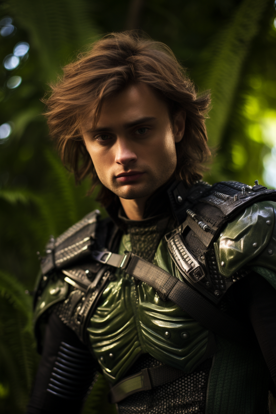 Douglas Booth in Alien Suit