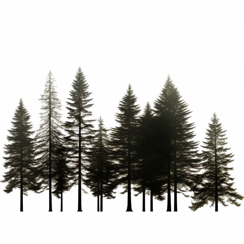 Silhouette of Douglas Fir Trees