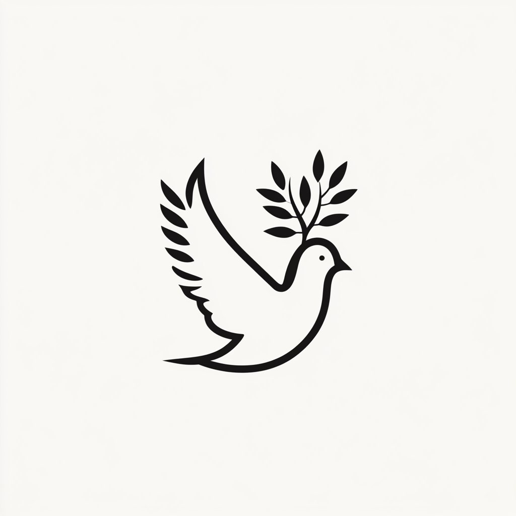 simple minimalist dove laurel leaf