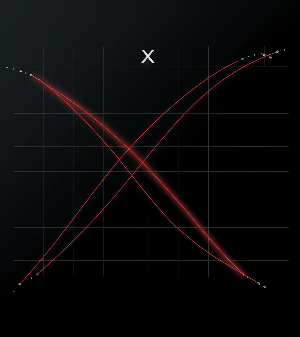 Downward trajectory line graph