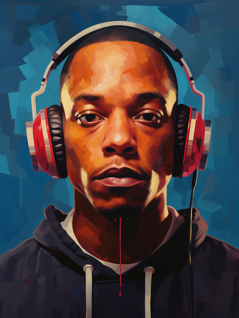 Artistic portrait of Dr. Dre