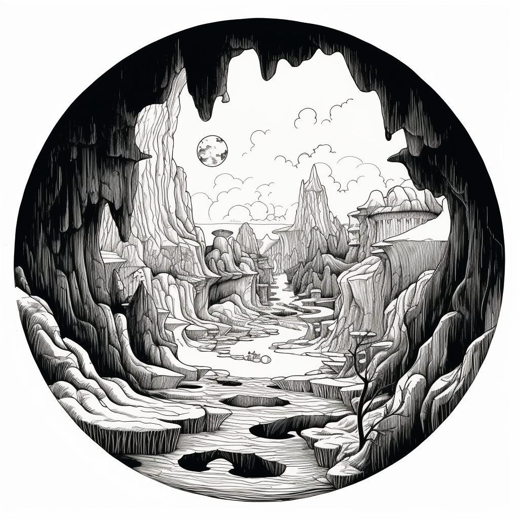 Illustration of Dr. Seuss-themed caves