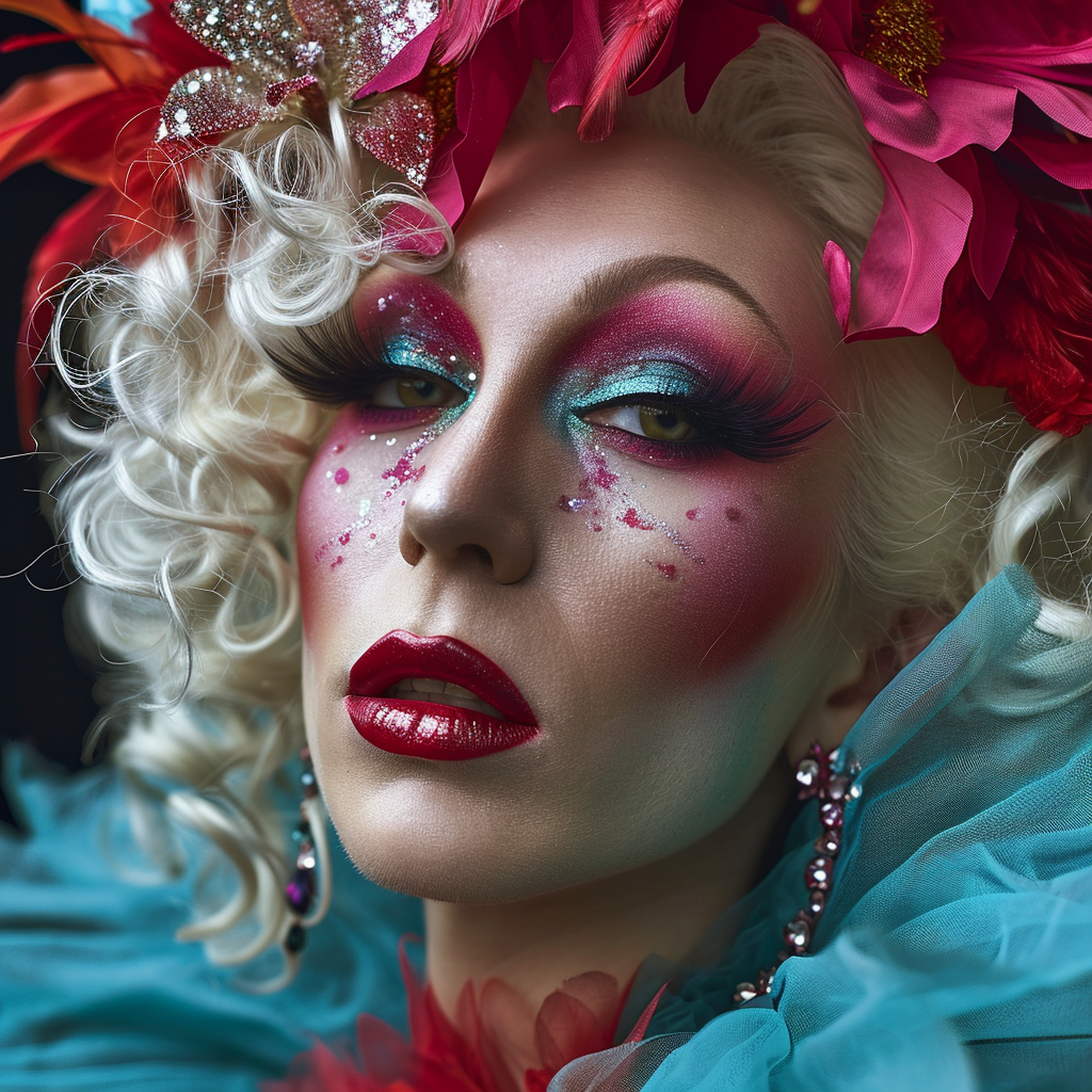 Vibrant and Captivating Drag Queen Style Image