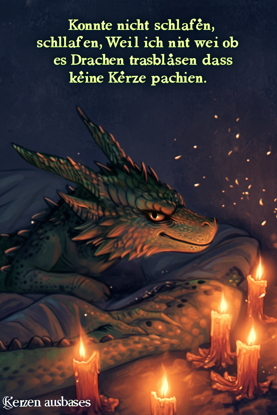 Dragon in Bed with Candles