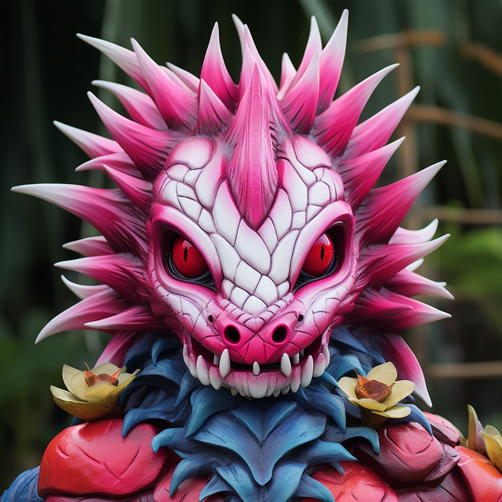 Realistic dragon fruit cosplay in China