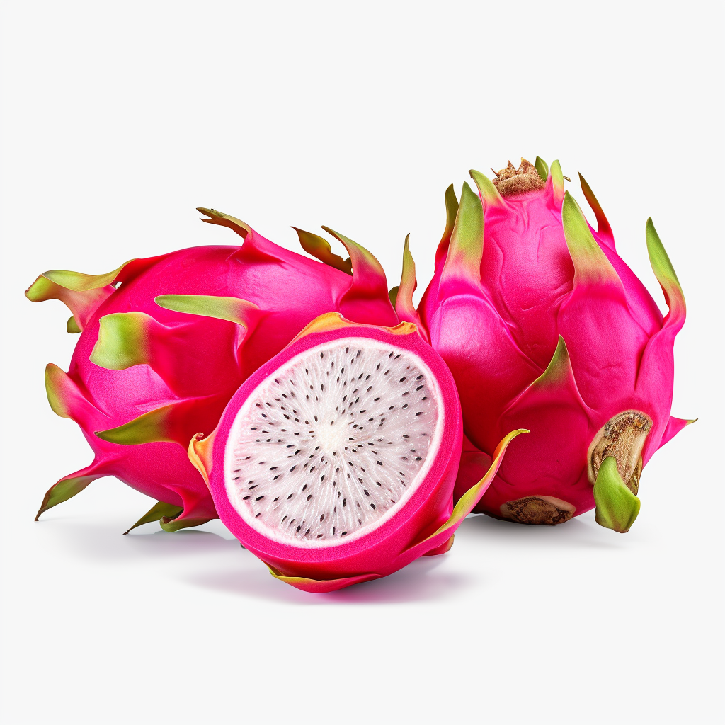 Dragon fruit on transparent background