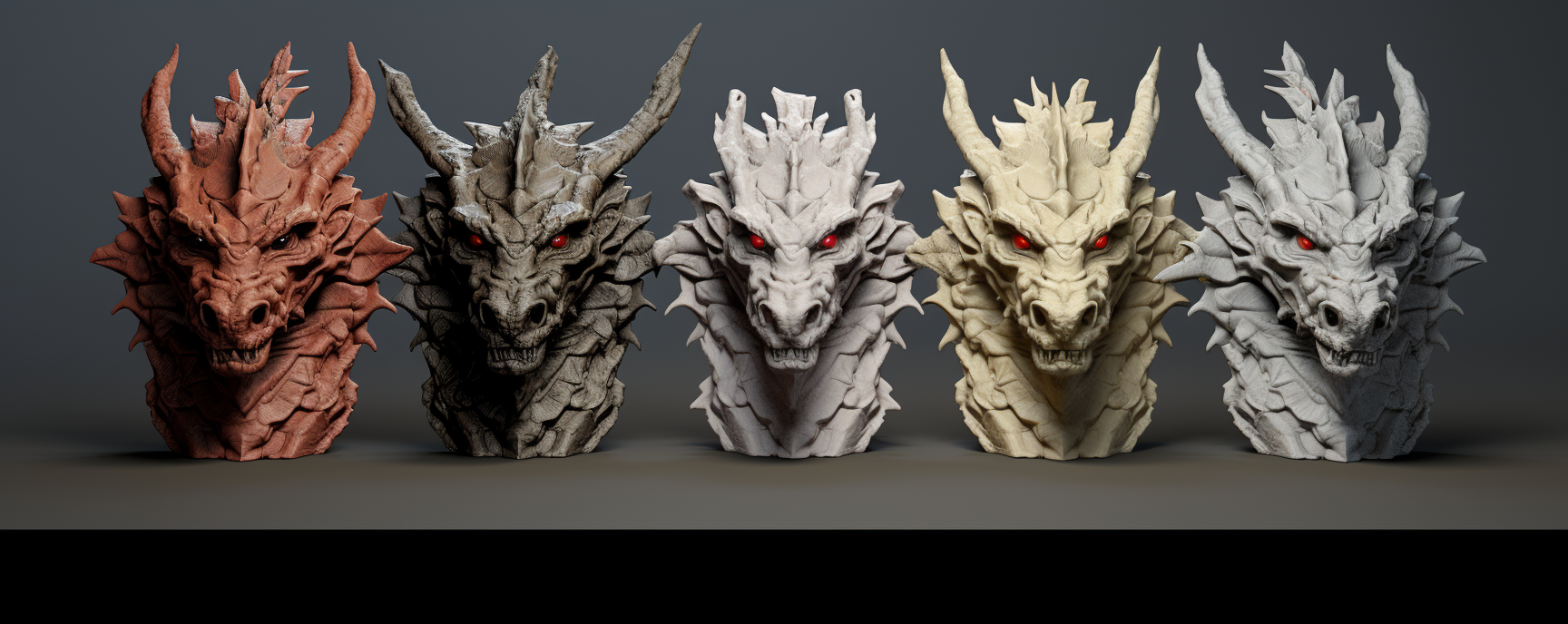 Dragon head 3D print design