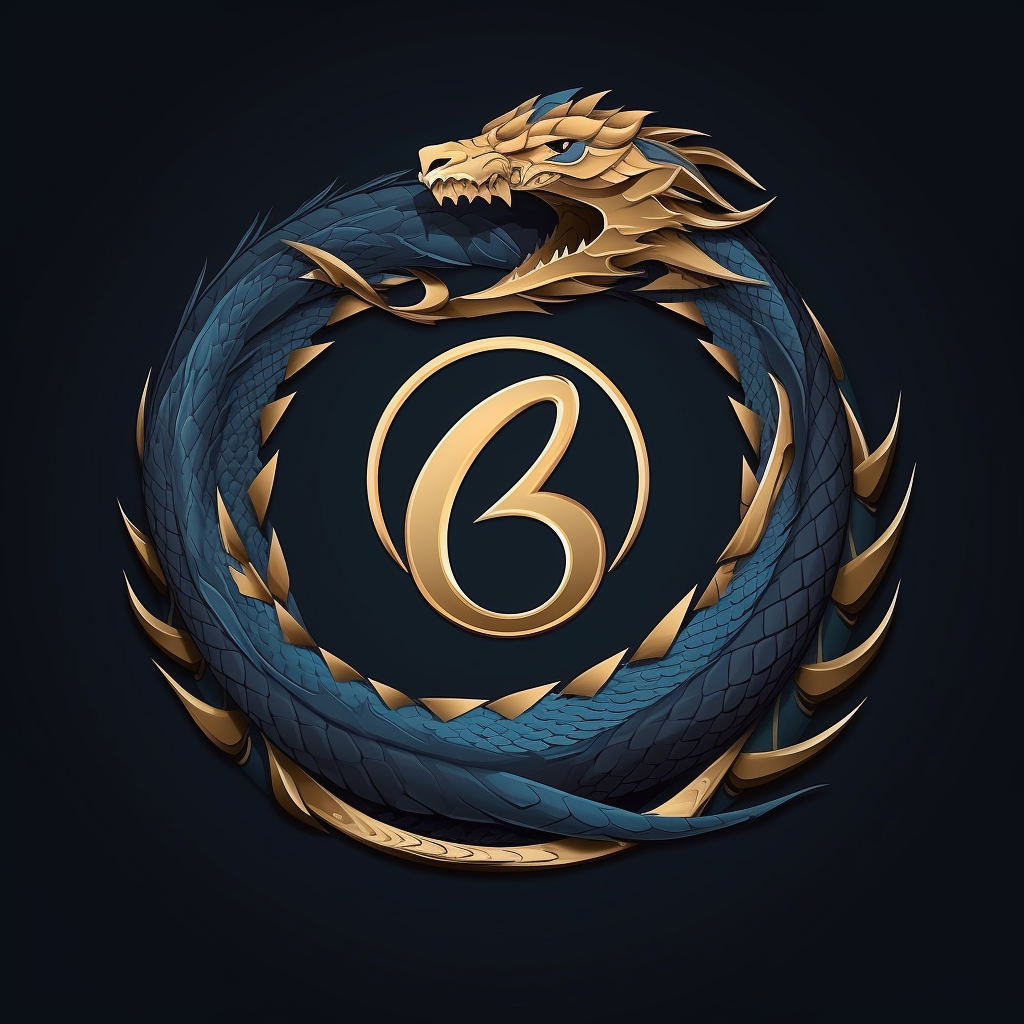 Dragon logo with infinity symbol