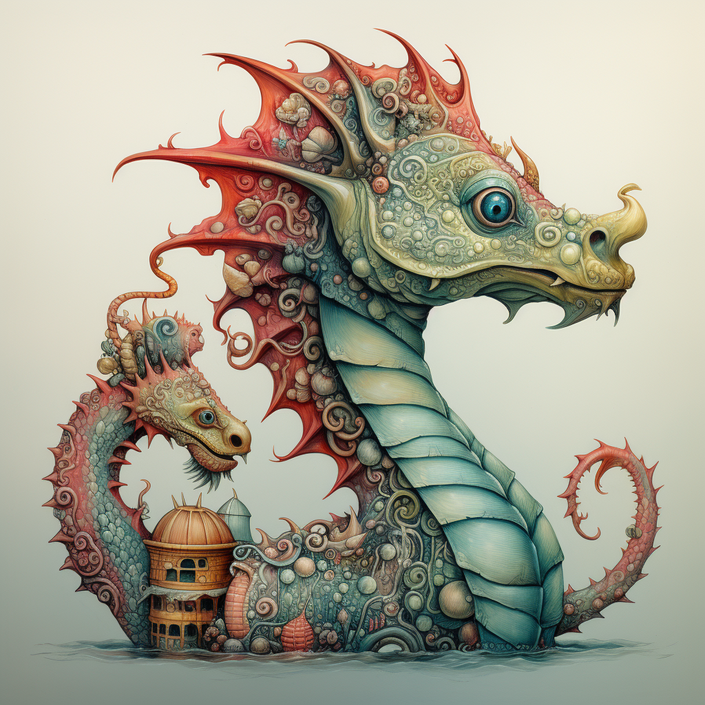 Dragon with Sea Horse Head