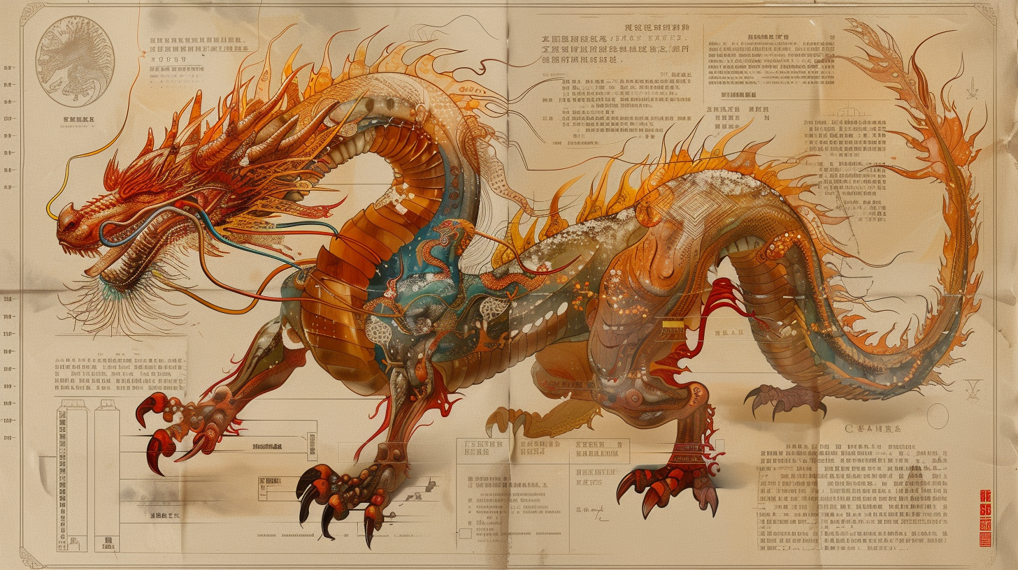 Chinese Dragon Anatomy Complex Creature