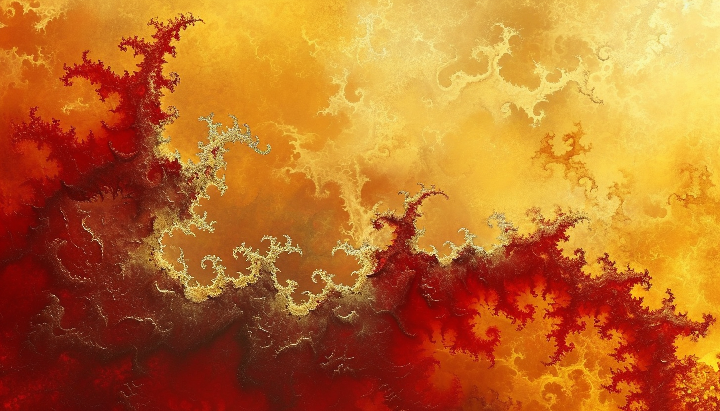 Dragon Curve Fractal Oil Canvas