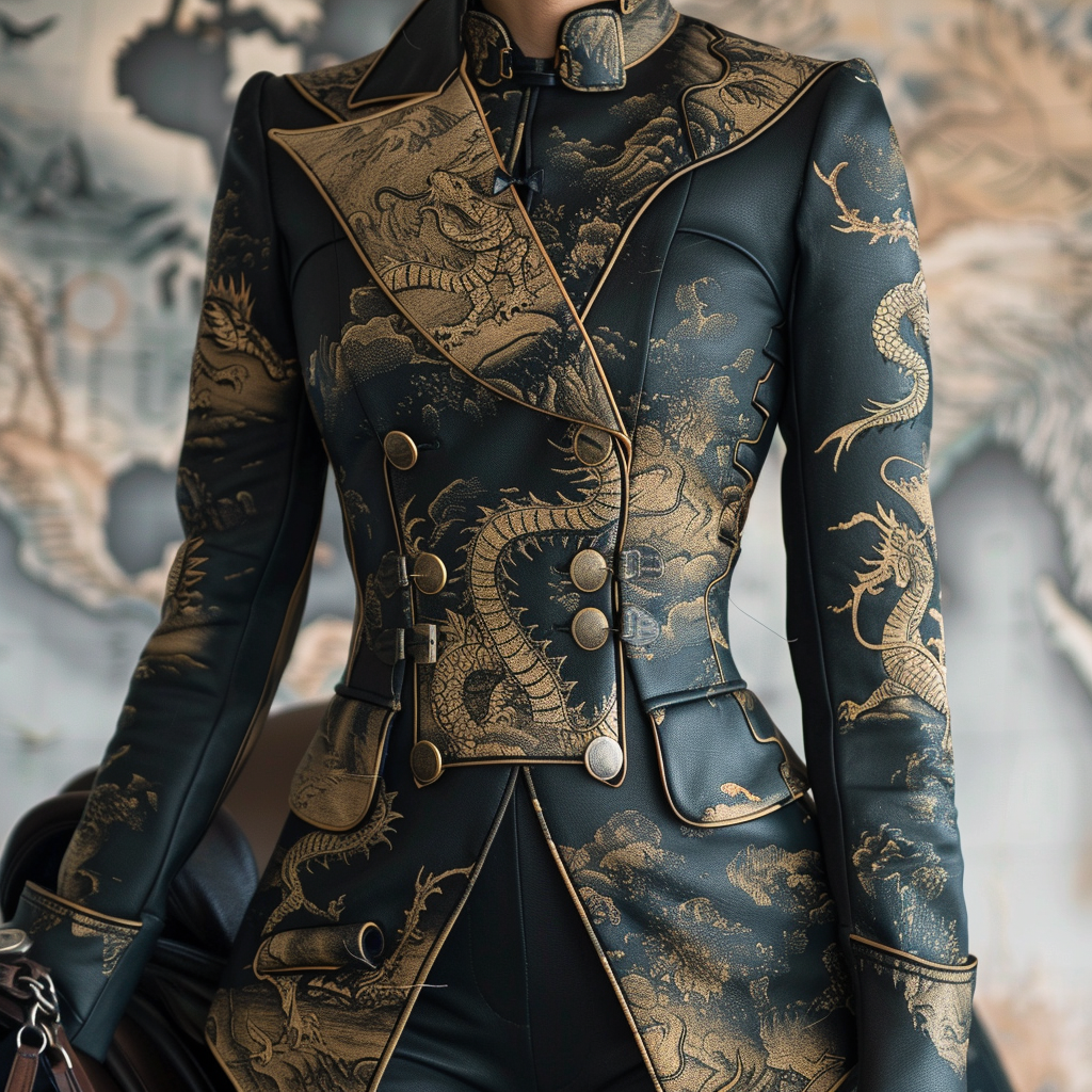 Dragon Pattern Riding Suit