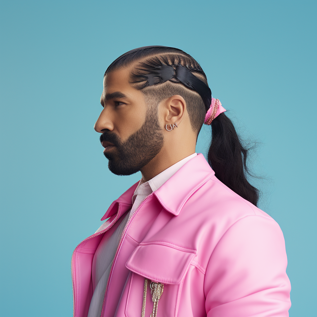 Drake with Miami Vice Aesthetics