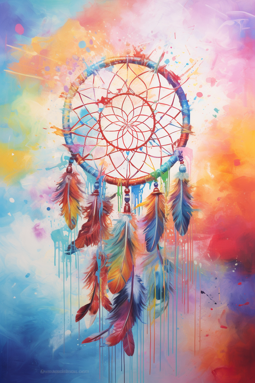 Beautiful dream catcher painting artwork