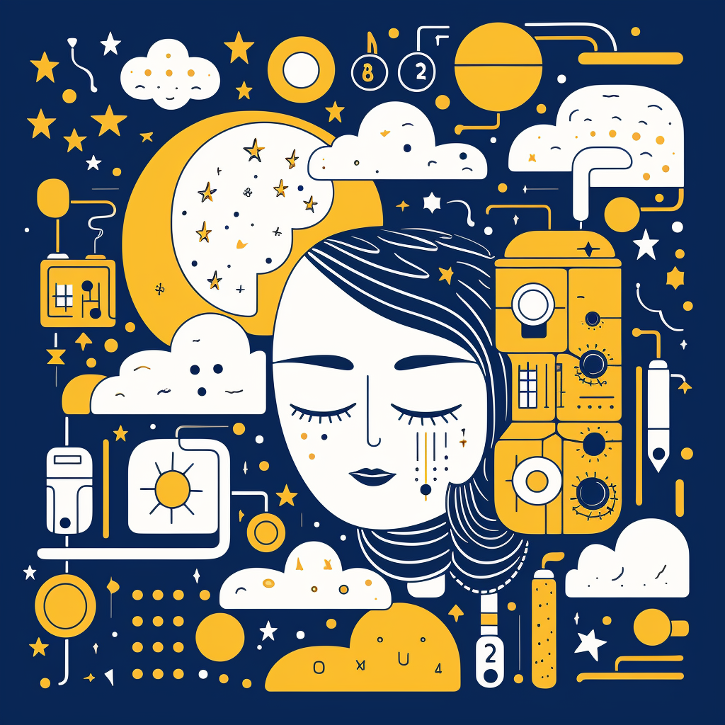 Dream Illustration Yellow Indigo Argus