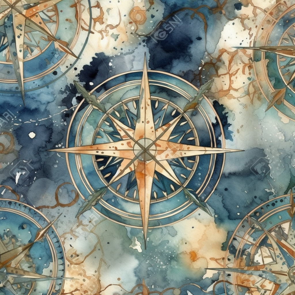 Nautical compass pattern image