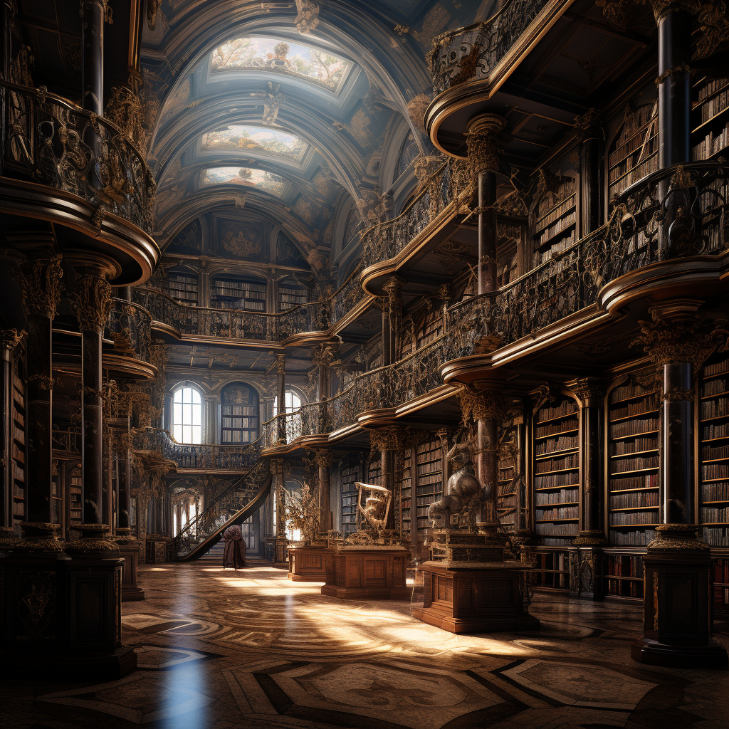 Dreamy 18th Century Library Interior