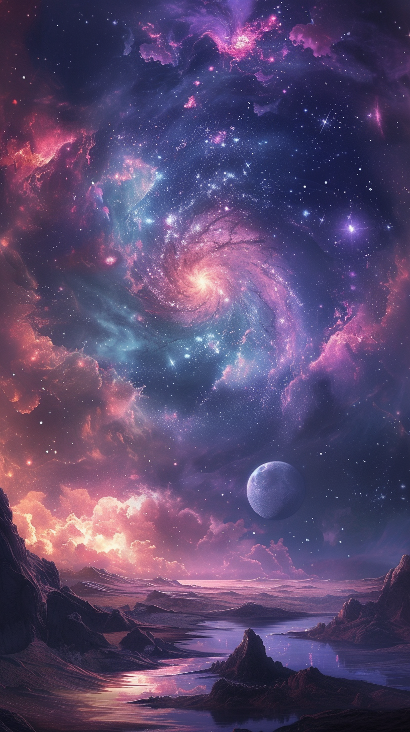 Dreamy Galaxy Theme - Pastel-Colored Nebulae