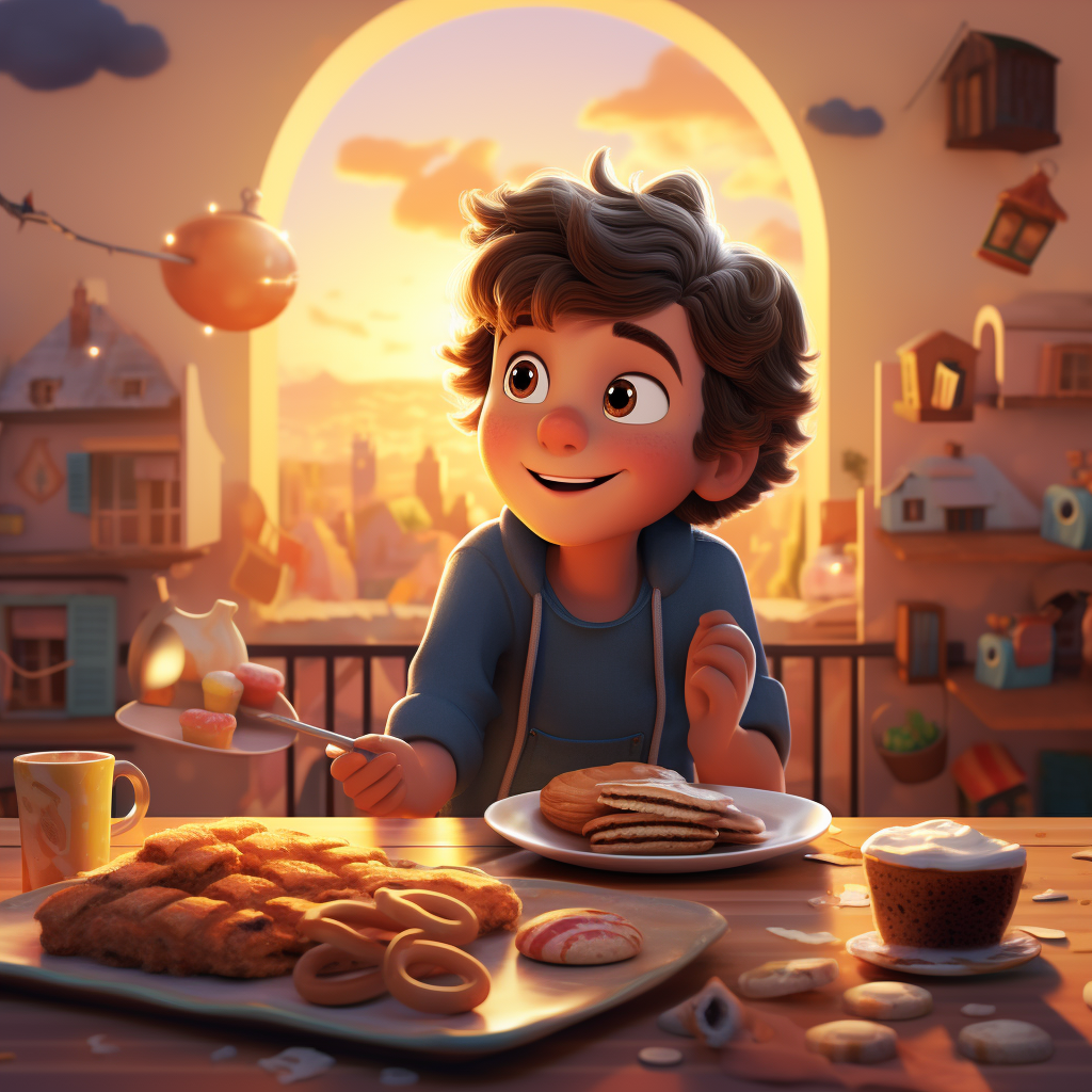 Six-Year-Old Boy Character with Baking Theme