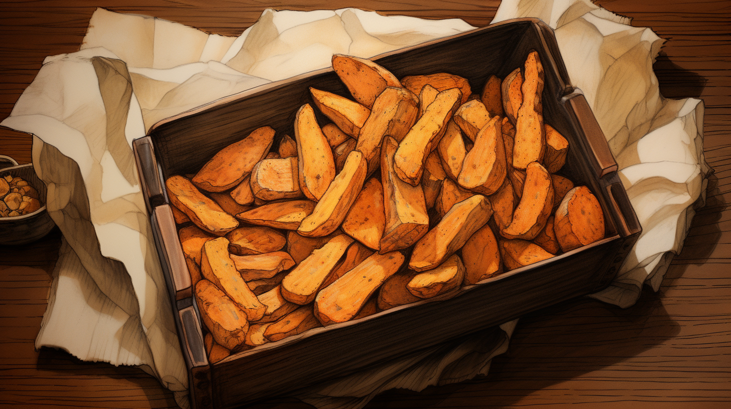 Illustration of dried sweet potato