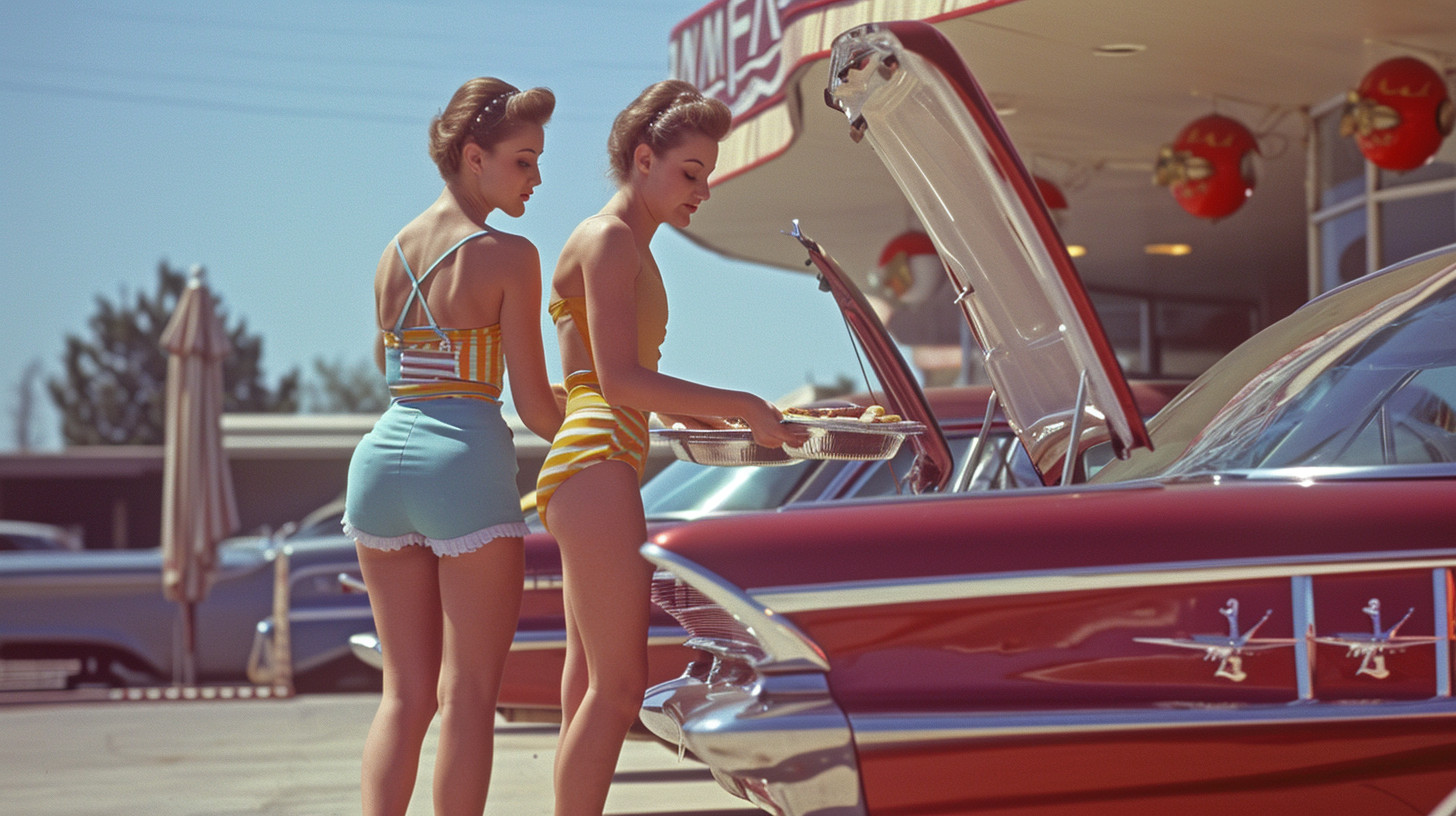 car hop waitresses in 1960s