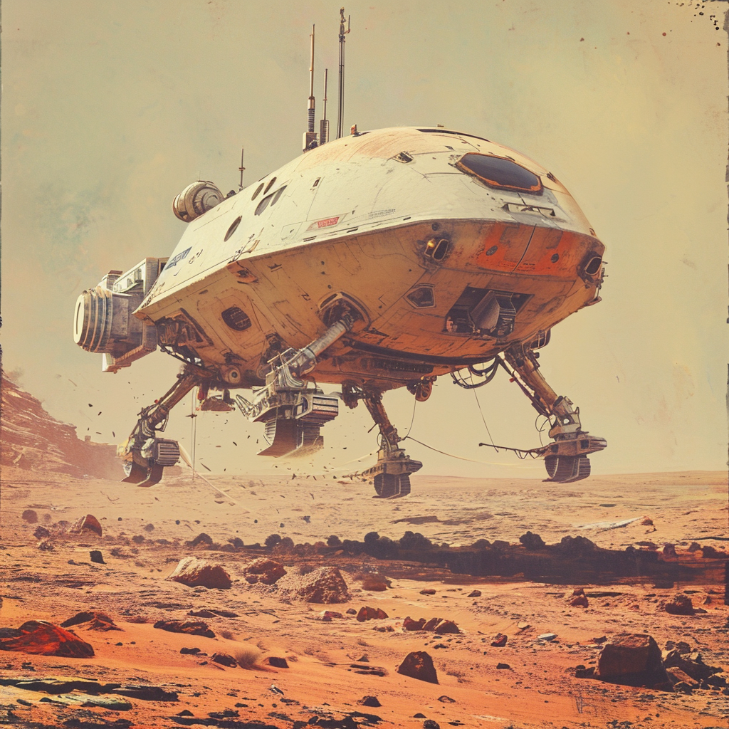 Mars drop ship landing