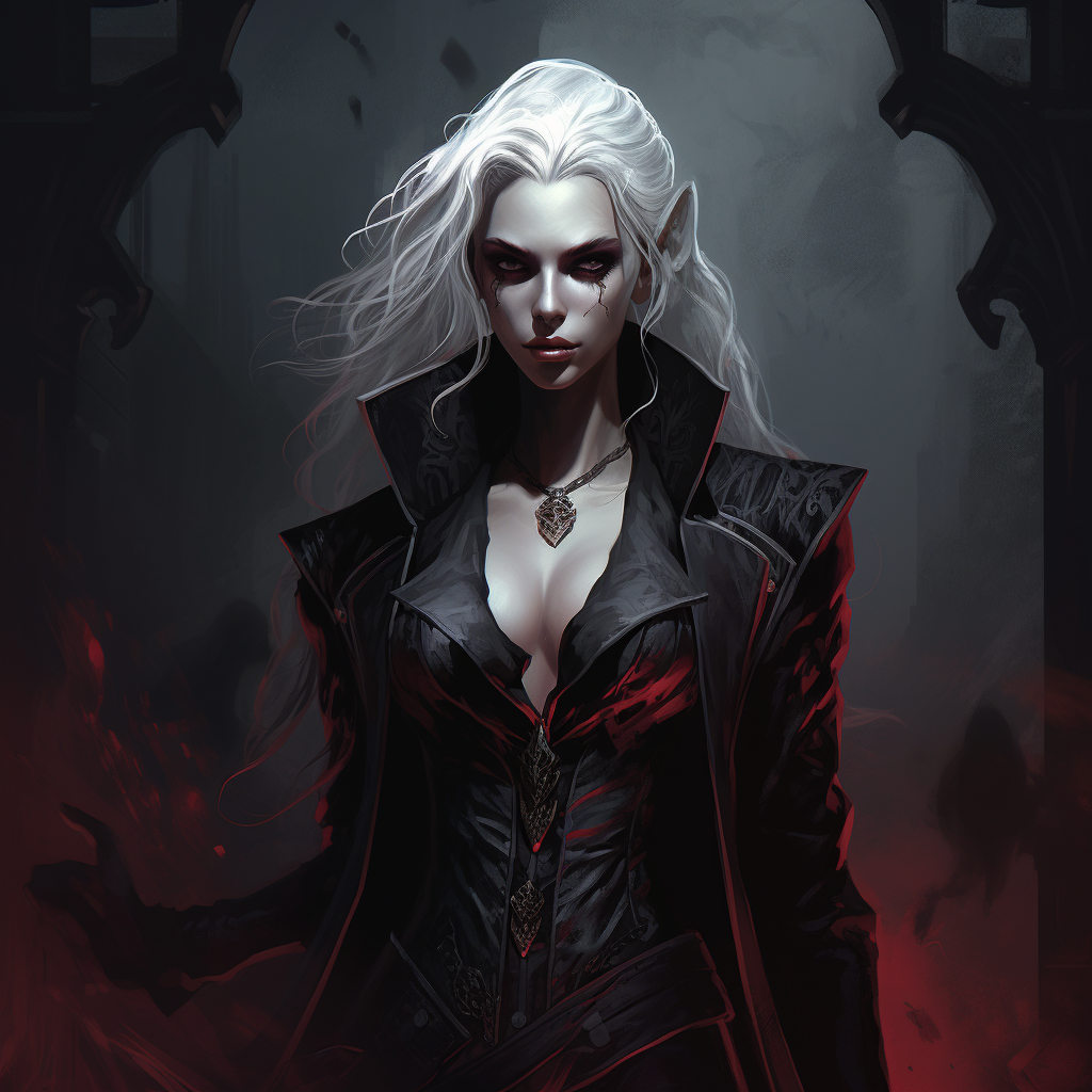 Drow Vampire in Dark Fantasy Art