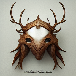 Handcrafted druid stag mask for rituals