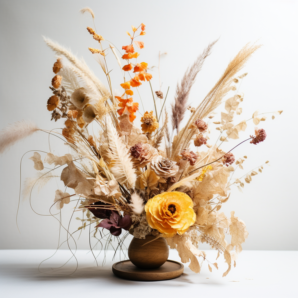 Dry Flowers Centerpiece Decoration